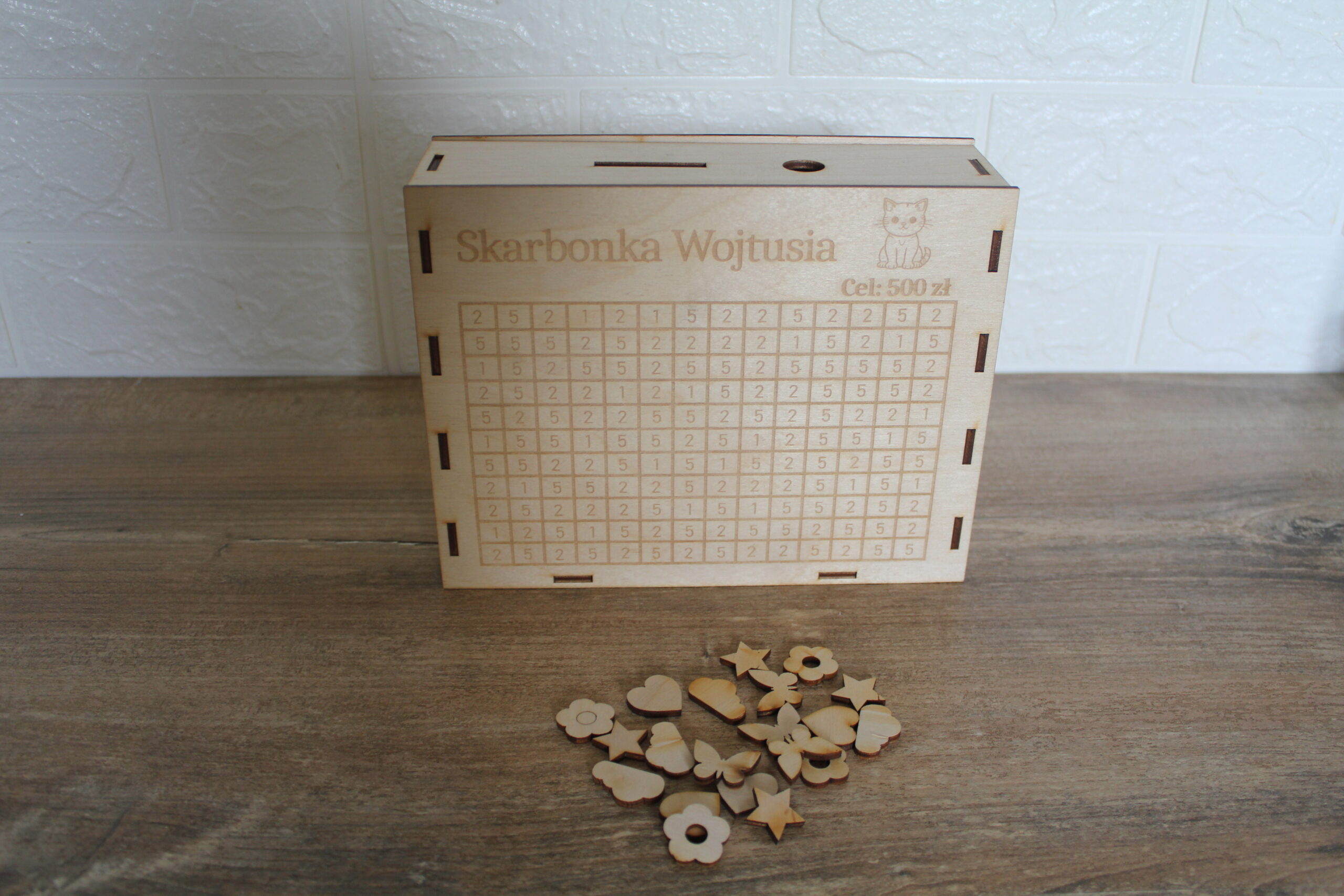 Skarbonka wykreślana dla dzieci personalizowana+ zestaw DIY - obrazek 2