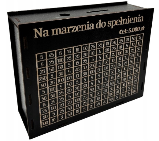 Skarbonka wykreślana personalizowana czarna - obrazek 3